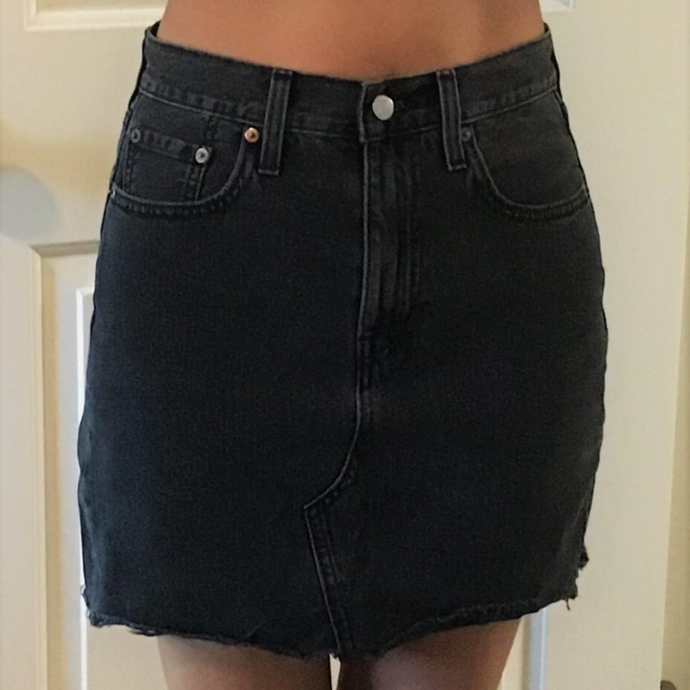 Levi's Black Denim Midi Skirt